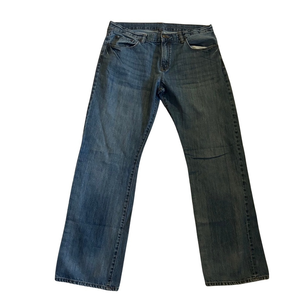 GAP Men's Premium Straight Blue Denim Jeans 35/32 100% Cotton Casual Comfortable